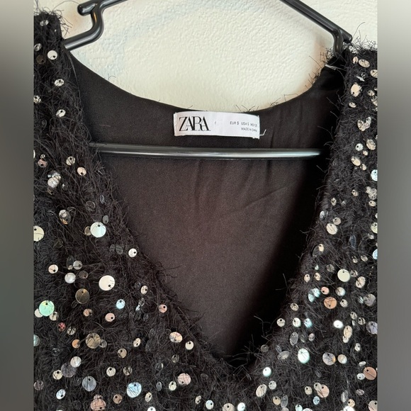 Zara Limited Edition Black Sequin Dress - Picture 6 of 8